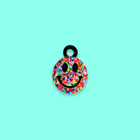 Glitter Smiley Charm from Weezy Pop.