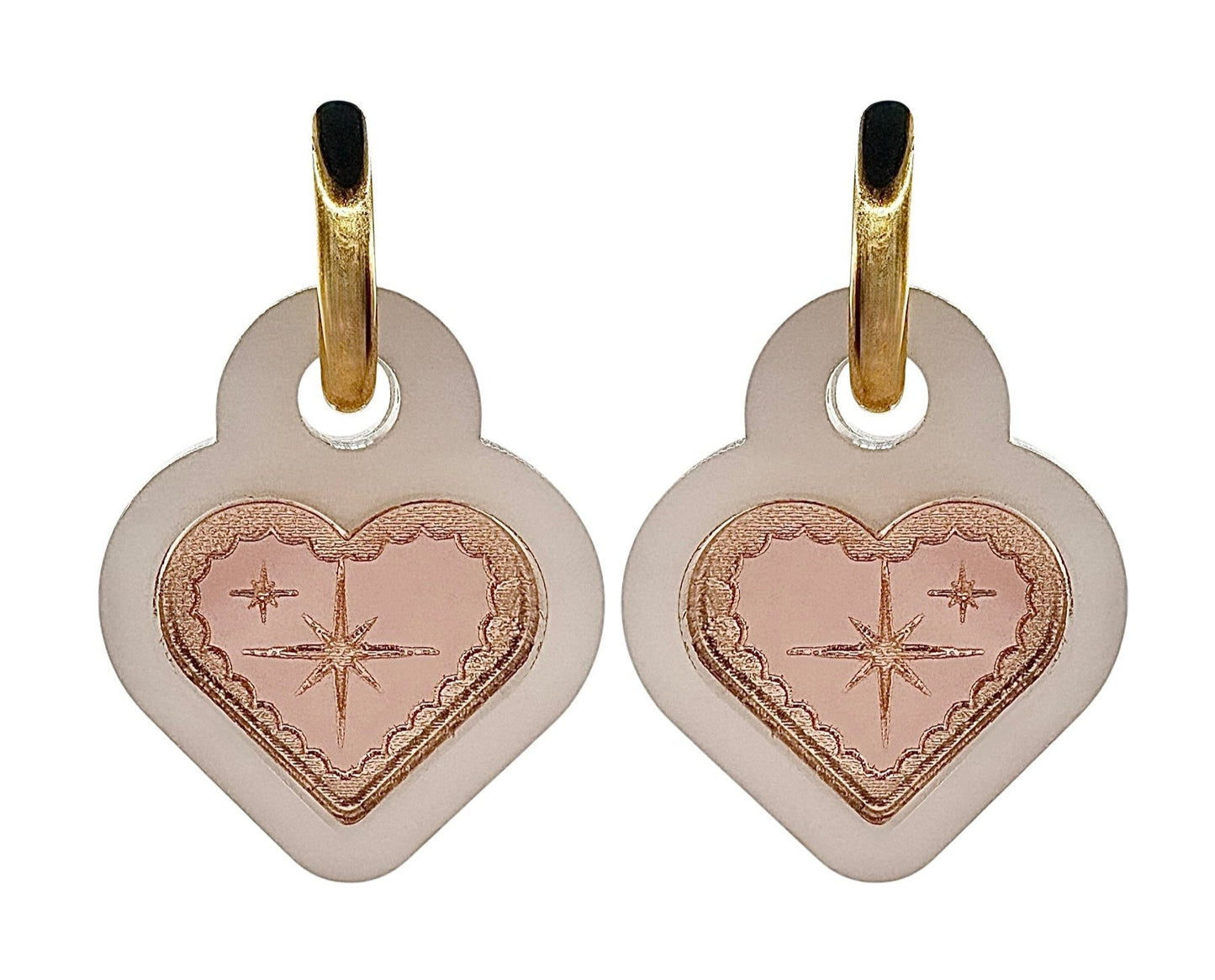 Icon Heart Chunky Engraved Twinkle Huggies