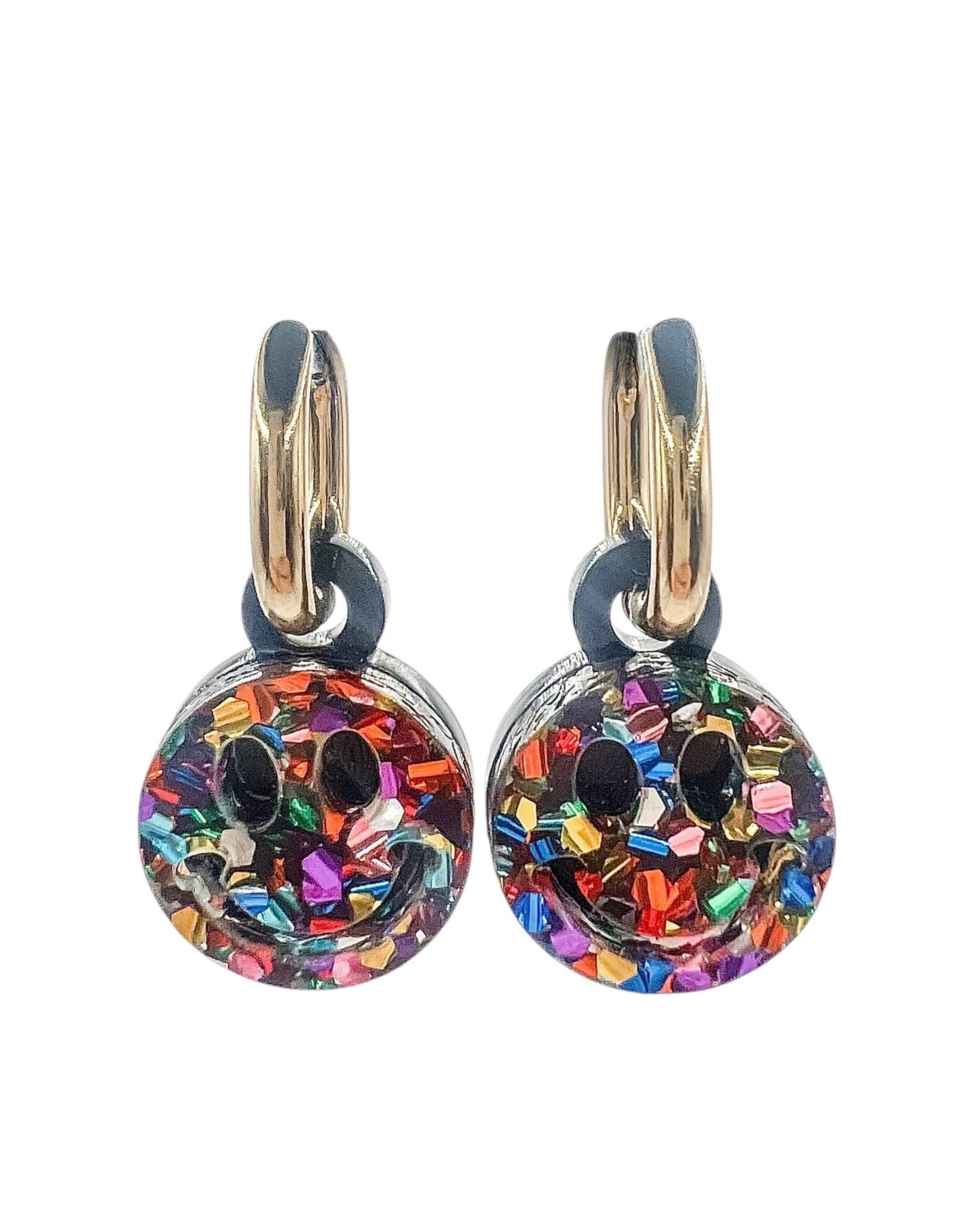 Smiley Huggie Earrings