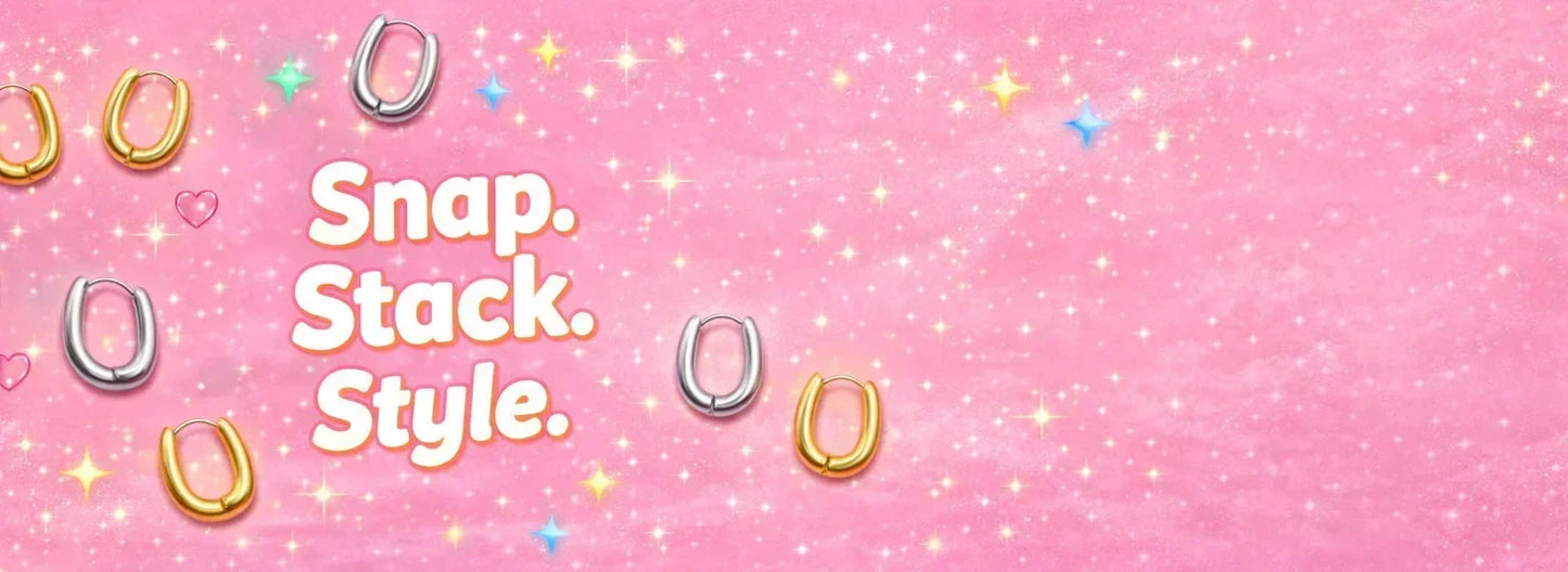 Weezy Pop heart huggie hoop earrings
