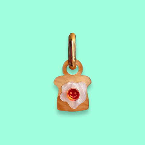 Egg on Toast Charm from Weezy Pop.