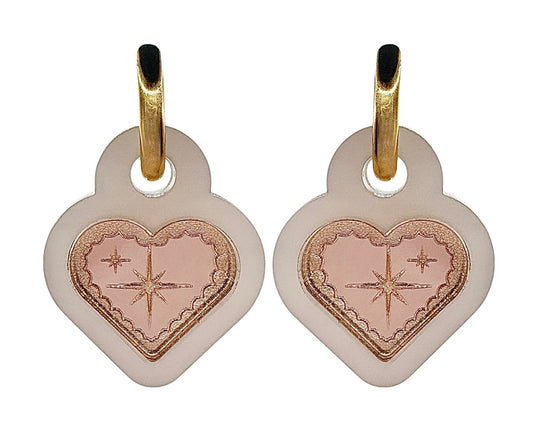 Icon Heart Chunky Engraved Twinkle Huggies