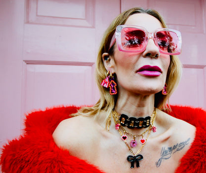 Cirque Big Top Tent Huggie Earrings – Bold, Fun and Festival-Ready