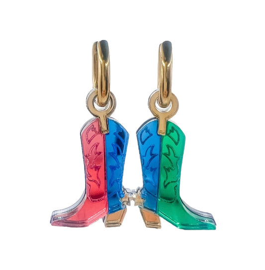 Cowboy Boot Huggie Earrings – Fun, Bold and Festival-Ready