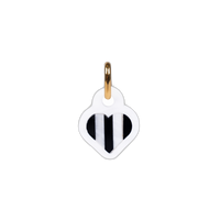 Chunky Heart – Toon Stripes Charm (Black & White)