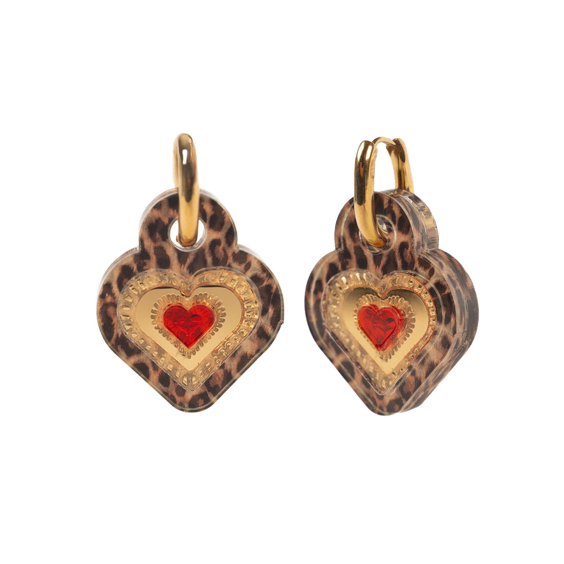 Icon Leopard Engraved Heart HUggies | Weezy Pop - Weezy Pop